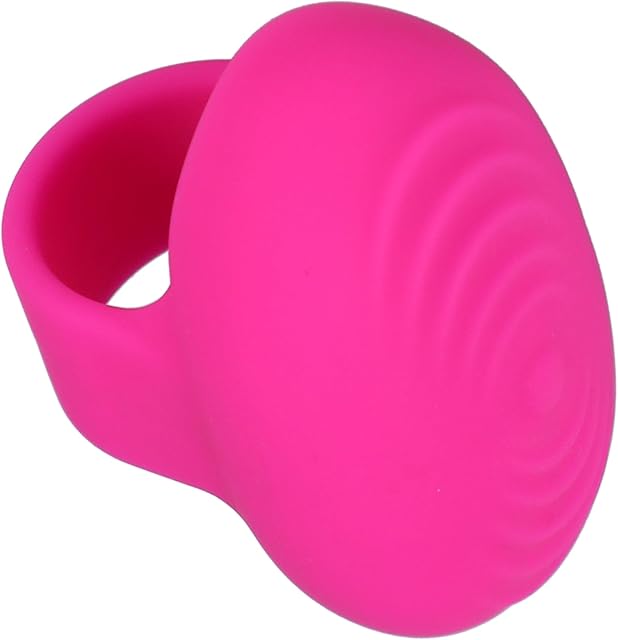 Doc Johnson Finger Vibe in a Bag - Finger Loop to Hold in Place - 10 Functions, Rechargeable, Water-Resistant, Pink - for Adults Only