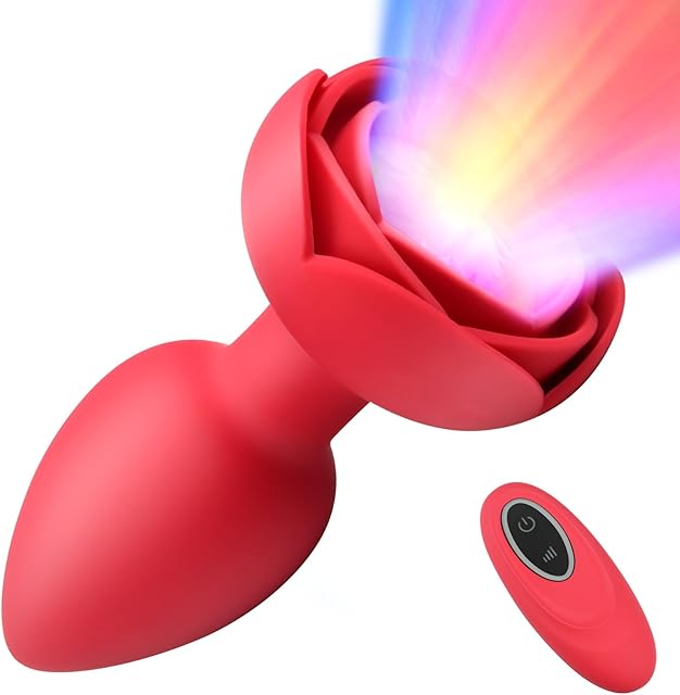 Anal Plug Vibrator Silicone Butt Plugs Remote Control Vibrators Anal Trainer G Spot Dildo Prostate Massager with 7 Vibration Modes Masturbation Sex Toys for Women Men and Couples