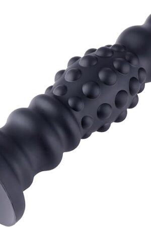 Hismith 113? Silicone Anal Dildo, 106? Insertable Anal Beads Dildo with Multiple Bumps,Butt Plug with KlicLok System, L Size Dots Ripple - Anal Pleasure