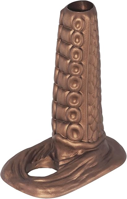 Hollow Penis Sleeve with Particles, 6IN Reusable Penis Enlarger Sleeve with Cock Ring, Silicone Tentacle Penis Extender Adult Sex Toy for Men & Women, Couple (Large)