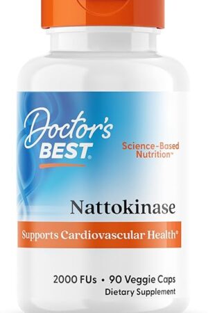 Doctors Best Nattokinase, 2000 Fus, Supports Cardiovascular Health, Non-GMO, Vegan 90 Veggie Caps