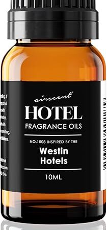 AirScent Hotel Diffuser Oil Inspired by The Westin Hotel Scent - Premium Fragrance Oil No 1008 for Ultrasonic and Waterless Diffusers and Crafting - 10 mL, 34 fl oz Glass Dropper Bottle