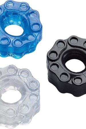 Wet Dreams Chain Gang Cock Rings - Asst. Pack of 3