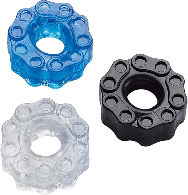 Wet Dreams Chain Gang Cock Rings - Asst. Pack of 3