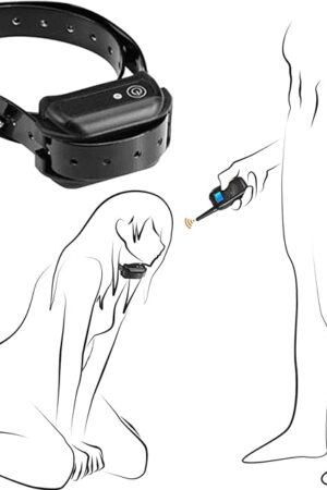 Electric Shock Sex Collar with 100 Levels Adjustable Current BDSM Toys Electric Shock Female Chastity Device with Remote Controller Kinky Sex Toys Bondage Restraints Gear for Couples Women Men
