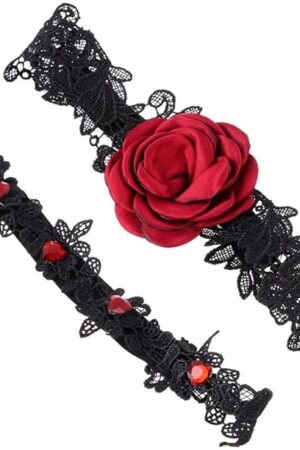 2 Pieces Lace Bridal Garter Set, Sexy Garter Wedding Bridal Prom Leg Garter Belts for Women Girls