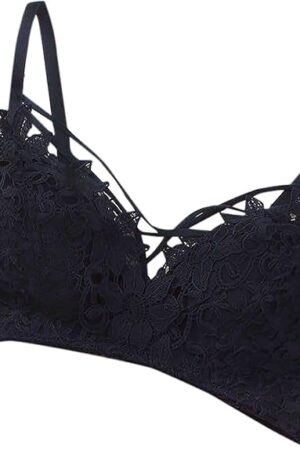 Women's Sexy Floral Lace Bralette Comfy Wireless Padded Breathable Bras Trendy Full Coverage Daily Bra Underwear