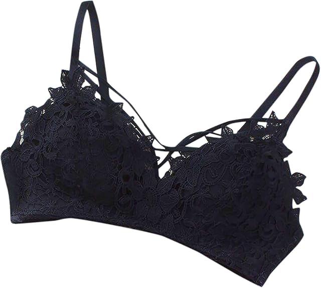 Women's Sexy Floral Lace Bralette Comfy Wireless Padded Breathable Bras Trendy Full Coverage Daily Bra Underwear