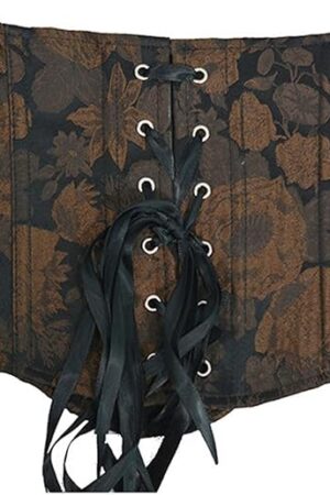 Women Court Vintage Corset Top Tie Waist Vest Casual Sexy Straps Tank Top Floral Print Bustier Tops