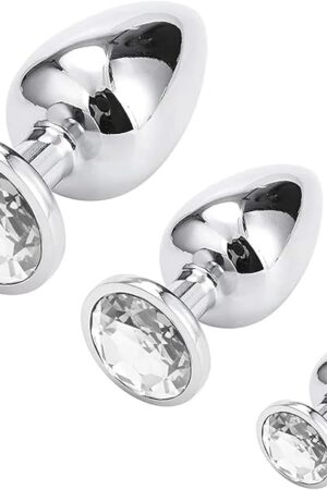 Anal Plug Toys for Sex Butt Stainless Steel Smooth Touch Anal Buttplug Sex Toys Sex Products for Men Gay Anal Sex Toys for Woman (Color : White)