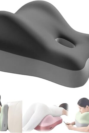 Butt Cushion for Couples, Couples Butt Cushion for Pregnant Women- Sturdy Wedge Pillow Memory Foam, Ideal for Sitting and Lying, Suitable for Home Use Intimacy Support Washable Cover (Black)