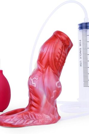 Ejaculating Penis Sleeve Silicone Penis Enlargement Sleeve Cock Sleeve Adult Men Sex Toy - Penis Enlarger Extender Squirting Dildo Sleeve Penis Sheath Sleeve for Men (M)
