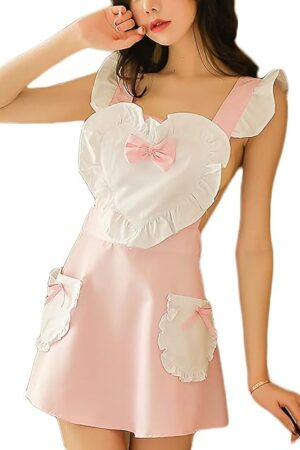 Women's Sexy Girl Cosplay Maid Lingerie Apron Set
