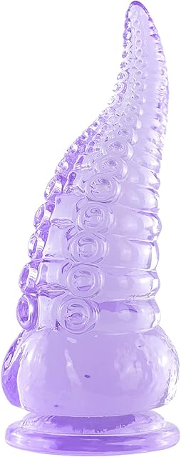 Anal Dildo,6.9 in Purple Tentacle Dildo,Adult Sex Toy with Strong Suction Cup for Anal Play, S, 1 Count