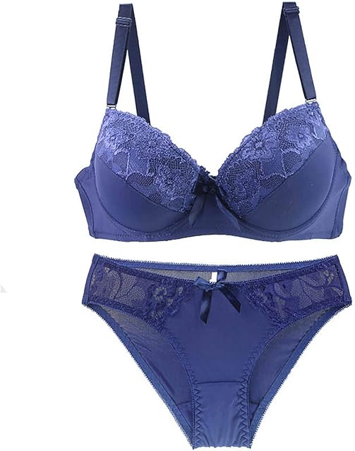 Bra and Panty Sets for Women - Seamless Bralettes Lace Lingerie Sexy Comfortable Sports V Neck Bra Thongs