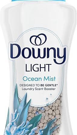 Downy Light Laundry Scent Booster Beads for Washer, Ocean Mist, 24 oz, with No Heavy Perfumes