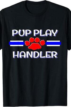 Gay Pup Play Handler Gift, BDSM Puppy Fetish Pride Gear T-Shirt