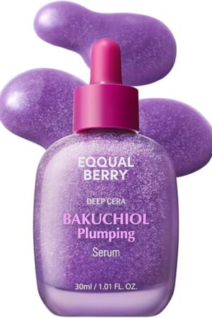 Bakuchiol Plumping Serum ? Pore and Wrinkle Minimizer | Retinol Alternative for Sensitive Skin | Enhances Firmness and Elasticity with Ceramide, 101oz / 30ml