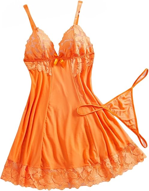 Women's Lingerie Nightwear Spaghetti Strap Nightgown Sexy Babydoll Chemise Sexy Sleepshirt S-XXL