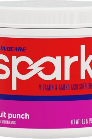 AdvoCare Spark Vitamin & Amino Acid Supplement - Focus & Energy Drink Powder Mix with Vitamin A, B-6, C & E - Also Includes L-Carnitine & L-Tyrosine - Fruit Punch - 105 oz