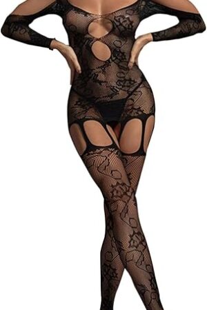Women's Corset Lingerie Set Personality Mesh Hollowout Teddy Babydoll Bodysuit Bustier Underwear Sleepwear