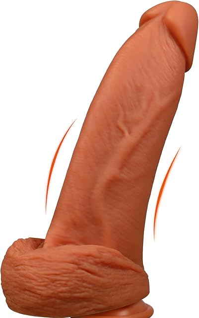 FIDECH Big Thick Dildo Sex Toys, 8.7" *2.16" Diameter Huge Realistic Dildos Penis with Strong Suction Cup for Strap On or Hands-Free Play, Silicone G-spot Masturbator for Women and Couple - Flesh