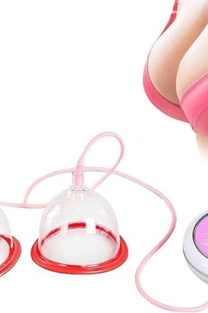Wireless Electric Breast Massager, Vacuum Therapy Machine for Fast Enlargement, Double Cup Pump with Bust Lift Enhancer, USB Charging for Womens Breast Health & Firming Care (B Cup)
