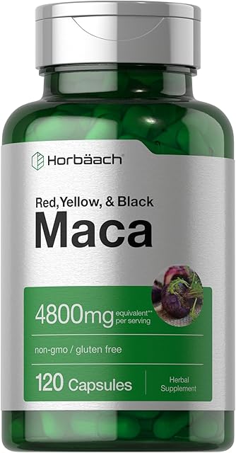 Horb?ach Maca Root Capsules for Men and Women | 120 Pills | High Potency Extract | Non-GMO and Gluten Free Formula