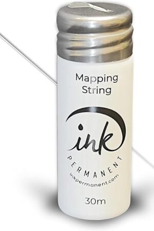 White Brow Mapping String [100 Ft Bottles - 30 m] Pre-Inked String for Permanent Makeup and Microblading Supplies, Brow Mapping Kit, Eyebrow Thread for Shaping (White)