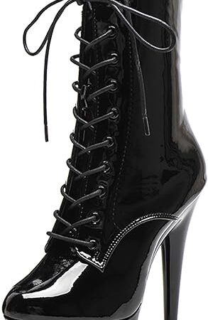 6 in Pole Dance Boot Shoes For Women,Exotic Stiletto Shoes Platform,Stiletto Platform Pole Dancing Ankle Boots Heels