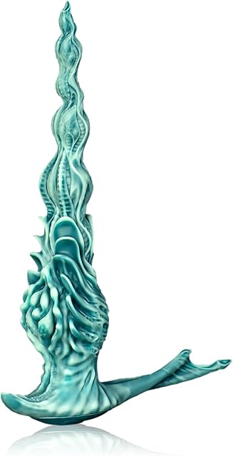 Fantasy Anal Dildos - Monster Butt Plug with Flared Base and Textured Details,Thrusting Anal Plug for Men and Women, Perkin Silicone Adult Sex Toys Waterproof Unisex (A112-XL)
