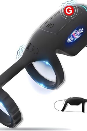Vibrating Cock Ring Sex Toys Penis Sleeve for Penis Testicles G Spot Stimulation, Penis Ring Vibrator Extender Couples Adult Sex Toys, Male Vibrator Enhancer Sleeve Adult Sex Toys