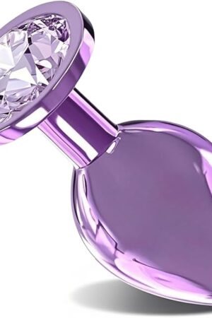Anal Plugs Small Butt Plug for Beginner, Jewel Adult Sex Toy tainless Sex Anal Toy - G Spot Anal Sex Adult Toy for Beginner Adult Unisex Women and Men Couple ? Purple?