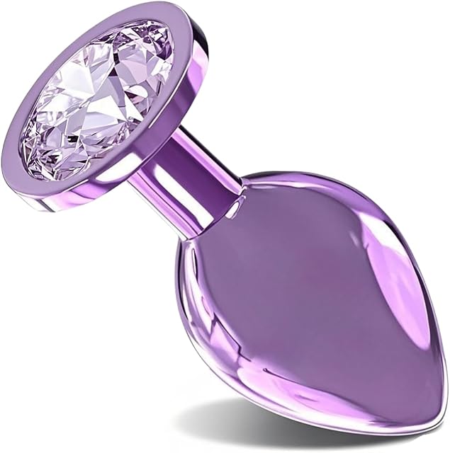 Anal Plugs Small Butt Plug for Beginner, Jewel Adult Sex Toy tainless Sex Anal Toy - G Spot Anal Sex Adult Toy for Beginner Adult Unisex Women and Men Couple ? Purple?