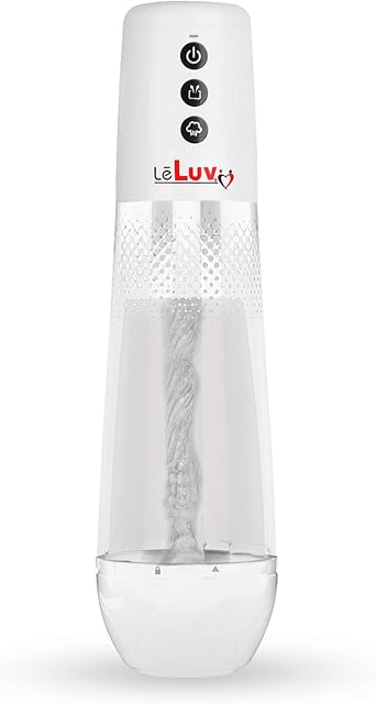 iPump Sucking Masturbator Penis Pump + Magic Sleeve Battery Operated - White Dots