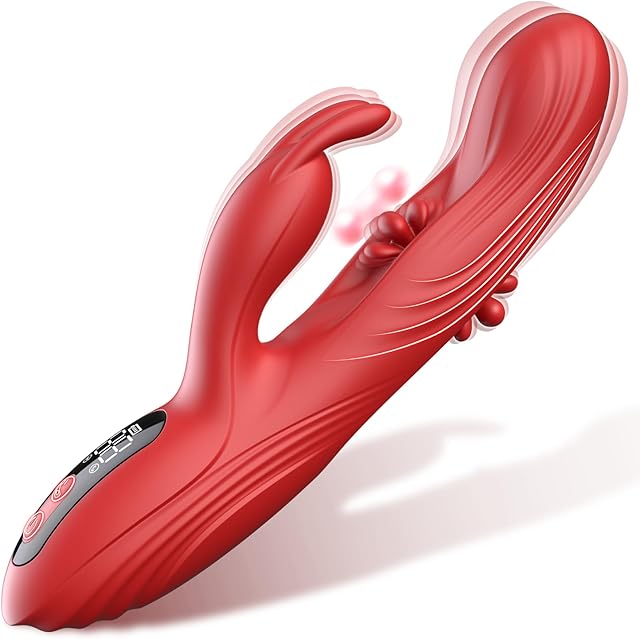 G Spot Vibrator Sex Toys for Women - 3 in 1 Rabbit Vibrator Wand Anal Dildo with 9 Clit & G Spot Vibrations & 9 Flapping Modes?LED Display Adult Sex Toys & Games for Womens Couples Sex Stimulation