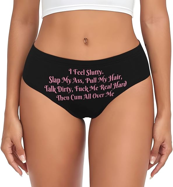 I Feel Slutty Pull-My Hair Talk-Dirty Fuck-Cum Low Rise Booty Short Thongs Sexy Ladies Underwear For Women Panties