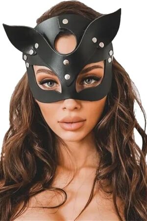 Fox Mask Fashion Leather Cat Mask Sexy Women Cosplay Game Bondage Blindfolds Masquerade Halloween Carnival Party Masks BDSM Erotic Sex Toy For Female Adult Night Club
