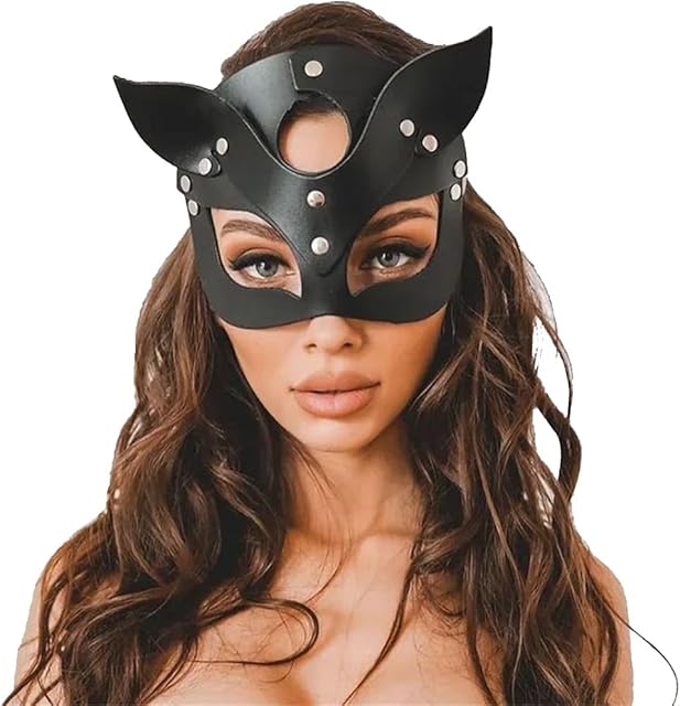 Fox Mask Fashion Leather Cat Mask Sexy Women Cosplay Game Bondage Blindfolds Masquerade Halloween Carnival Party Masks BDSM Erotic Sex Toy For Female Adult Night Club