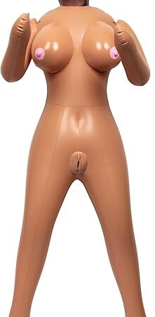 CalExotics Naughty Neighbor Love Doll  Full Size Inflatable Female Sex Doll - Novelty Adult Male Toy  Tan