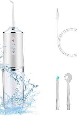 Electric Water Flosser Cordless for Teeth 3 Modes 4 Jet Tips Cleaning and Flossing Water Dental Portable Floss Irrigator Oral Water Flossed Rechargeable Tonsil Stone Travel Adults