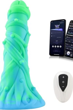 APP-Controlled Vibrator, Glow-in-The-Dark Silicone Dildo, 8.2" Premium Vibrator-Designer Series