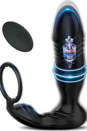 Generic 5.9 Inches 10 Modes Prostrate Massager and one-Touch Recovery Portable Soft Silicone Easy to wear Powerful Silent and Waterproof Beautifully Packaged Man Ladies Gift Pleasure -ckgf1, Black