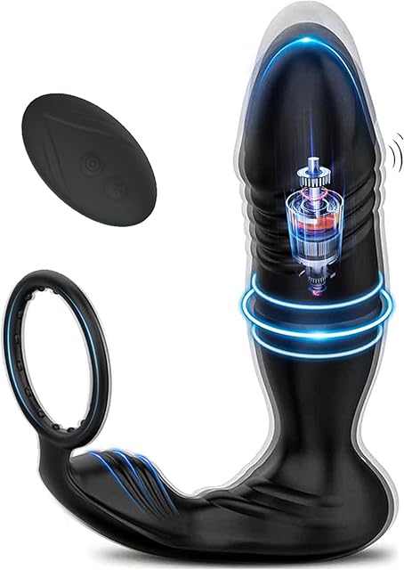 Generic 5.9 Inches 10 Modes Prostrate Massager and one-Touch Recovery Portable Soft Silicone Easy to wear Powerful Silent and Waterproof Beautifully Packaged Man Ladies Gift Pleasure -ckgf1, Black