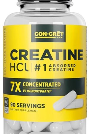 Creatine HCl Capsules | Muscle, Cognitive, Cellular Energy Support | No Bloating or Cramps | USA Made & NSF Certified | Creatine Pills (90 ct)
