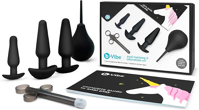 b-Vibe Training and Education Set Anal Plug Adult Toys, Adult Sex Toys Anal Plug for Couples, Anal Training, and Sexual Stimulation Device for Butt Plug