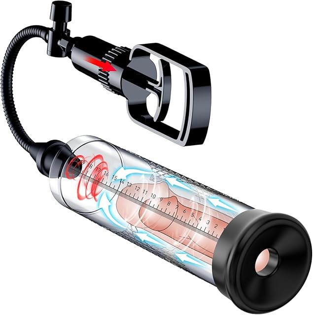 Generic Male Enhancement Growth Pump, Men's Inch Fully Men's Vacuum Pump Enlargement Pen,, Black