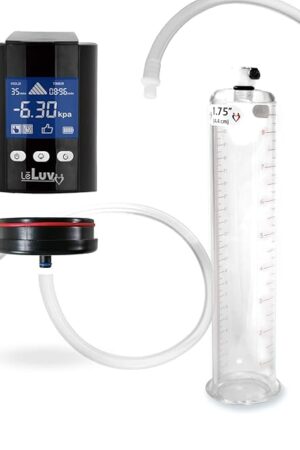 LeLuv Black iPump Smart LCD Head with Adapter Penis Pump 9 x 1.75 inch Cylinder