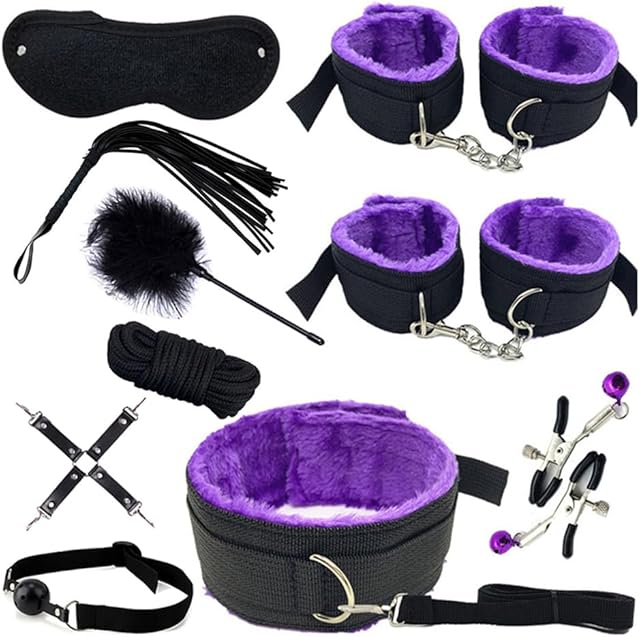 BDSM Kit Toys for Couples Sex Bed Ties for Adult Play Bondage Bed Frame Restraint for Couple Queen Size Bed Straps Sex Tie Downs Under Mattress for Women King Bed Bondage Gear & Accessories Sweater