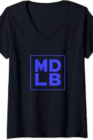 Womens MDLB Mommy Kink Gift, BDSM Fem Dom Little Sub Fetish Gear V-Neck T-Shirt